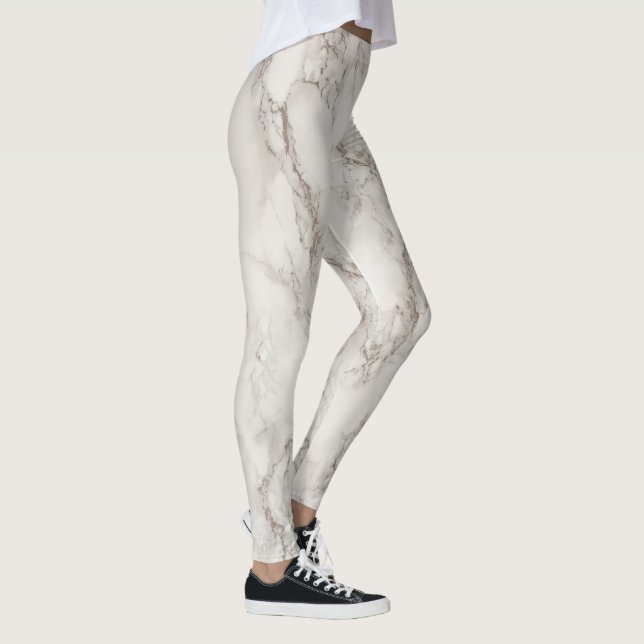 Coola modern marmor av grått leggings (Höger)
