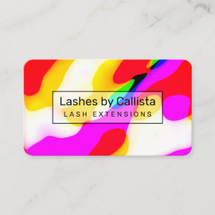 Coola Modern Neon Liquid Geometric Mönster Visitkort
