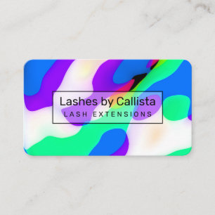 Coola Modern Neon Liquid Geometric Mönster Visitkort