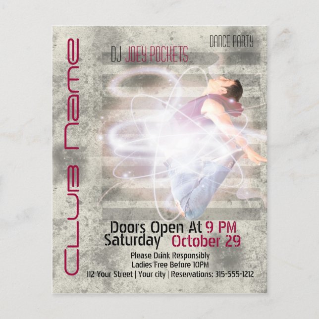 Coola Modern NightClub Dance Klubb Business Flyer (Framsidan)