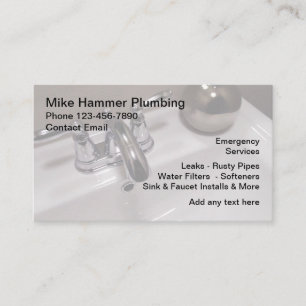 Coola Modern Plumber Sink Faucet-Affärskort Visitkort