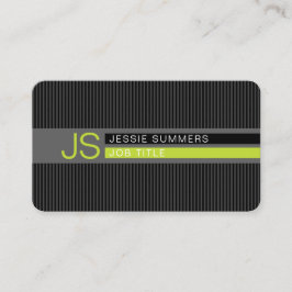 Coola Modern Rand | Grått, grönt och svart kalk Visitkort