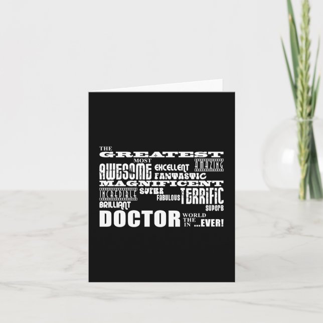Coola Modern Roligt Läkare Underbarare Doktor Tack Kort (Framsida)