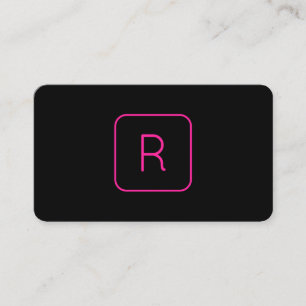 Coola Modern Rosa Black Monogram eller Company Bre Visitkort