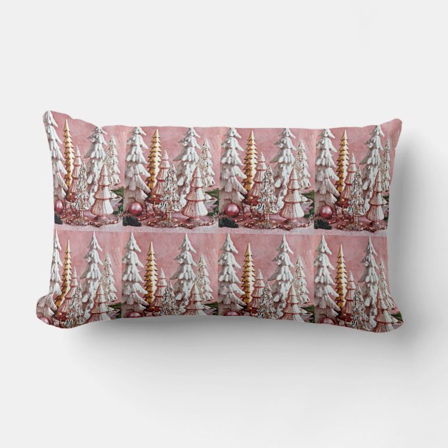 "COOLA MODERN ROSA CHRISTMAS PILLOW" LUMBARKUDDE (Framsida)
