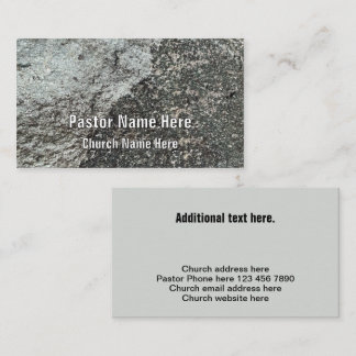 Coola Modern Sten Granite Christian Church Pastor Visitkort