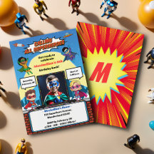 Coola Modern SuperTecknad  Photo Födelsedagsfest