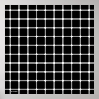 Coola Modern svartvit optisk Illusion Art Poster