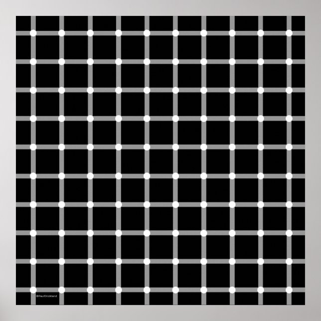 Coola Modern svartvit optisk Illusion Art Poster (Framsidan)
