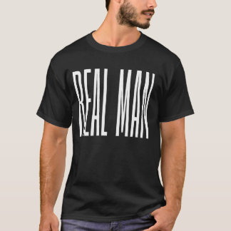 Coola modern trendig rent svart Real man manar T Shirt
