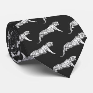 Coola Modern Trendig Silver Grått Tiger på Black Slips