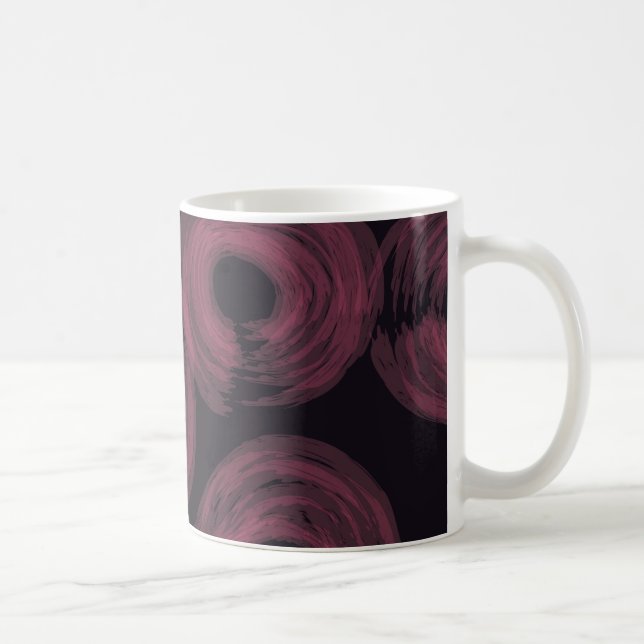 Coola, modern trendig vattenfärgspenselbild kaffemugg (Höger)