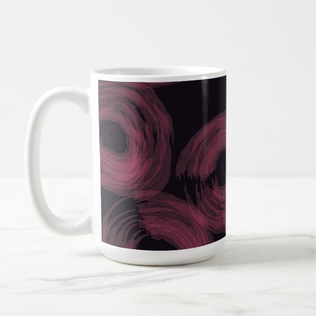 Coola, modern trendig vattenfärgspenselbild kaffemugg (Vänster)