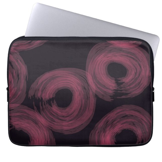 Coola, modern trendig vattenfärgspenselbild laptop fodral (Framsidan)