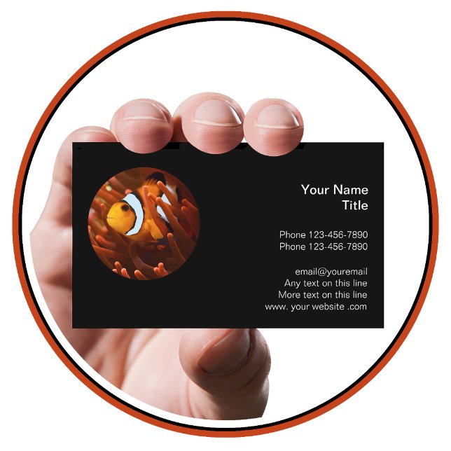 Coola Modern tropiskt Aquariumtema Visitkort (Skapare uppladdad)