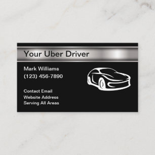 Coola Modern Uber Driver Ride Hailing Visitkort