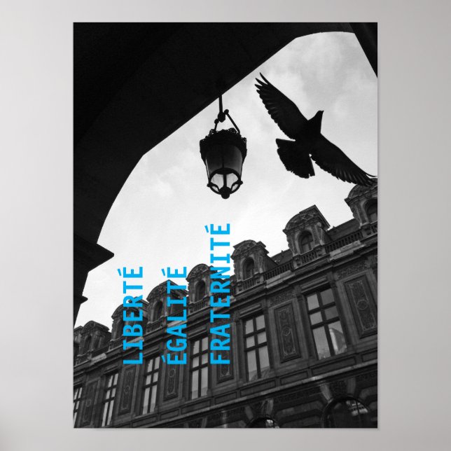 Coola Modern Unik Freedom Paris Art Poster (Framsidan)