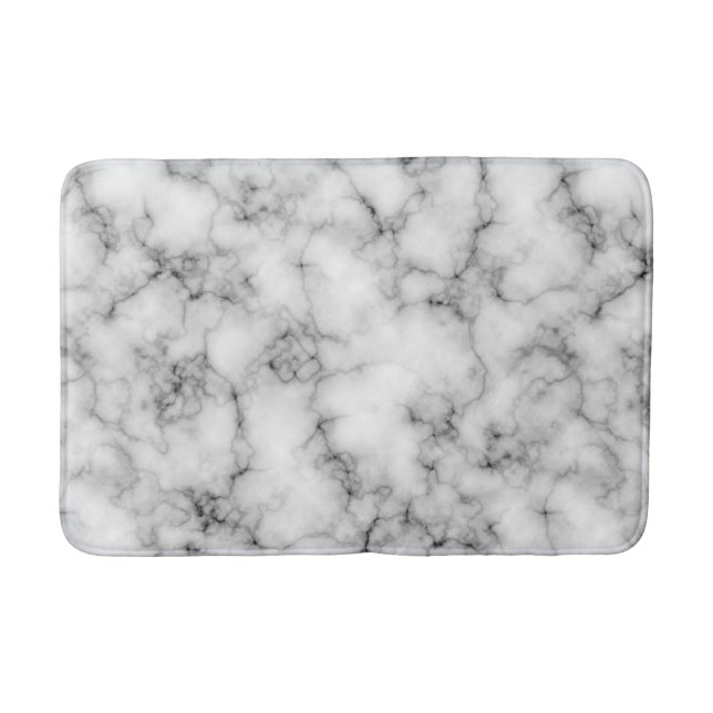 Coola Modern White Marble Struktur Badrumsmatta (Framsidan)