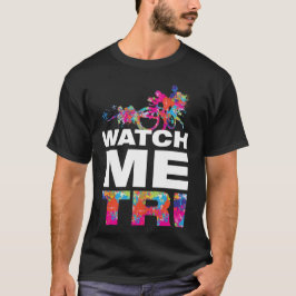 Coola moderna färgglada triathlonmotivationsord t shirt
