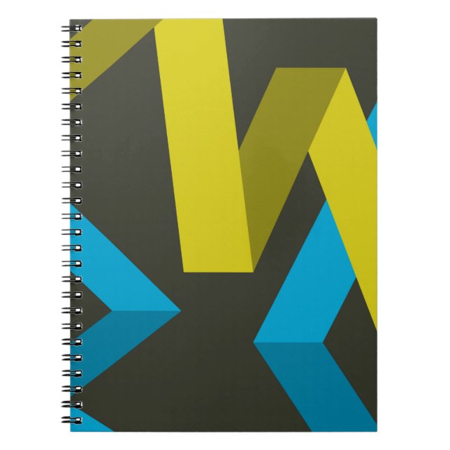 Coola, moderna, geometriska trendig anteckningsbok (Framsidan)