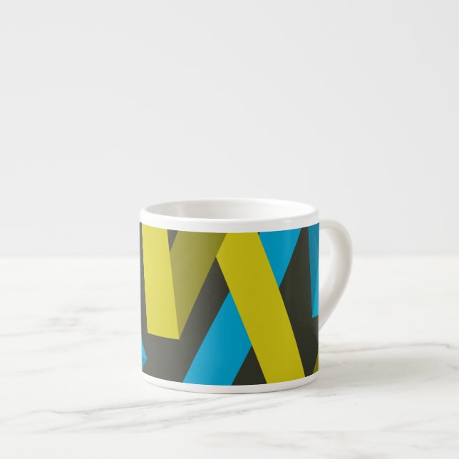 Coola, moderna, geometriska trendig espressomugg (Framsida höger)