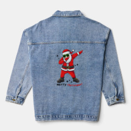 Coola moderna Santa njuter av julen