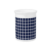 Coola ModernAbstract Blue Squares Porcelain Pitche