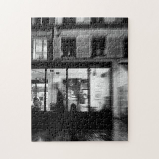 Coola, modernt parisiskt nattfoto i stadsmiljö pussel (Vertikal)
