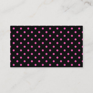 coola, modernt, rosa polka dots svart profilkort visitkort