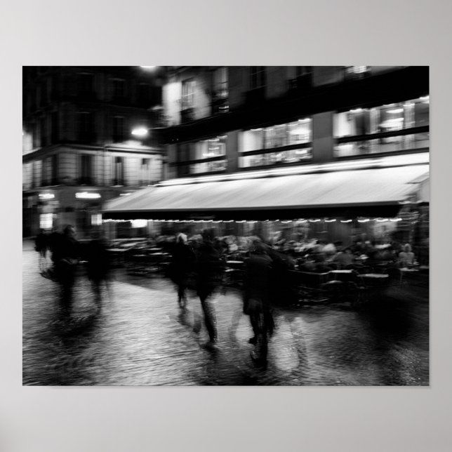Coola, modernt, stads-suddgummi Paris Poster (Framsidan)