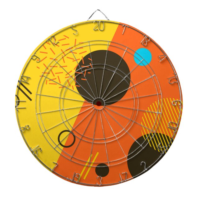 Coola, modernt, trendig, Memphis-illustration i st Darttavla (Framsidan)