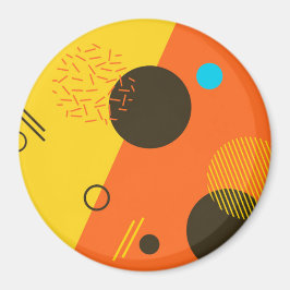 Coola, modernt, trendig, Memphis-illustration i st Magnet