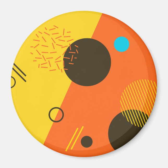 Coola, modernt, trendig, Memphis-illustration i st Magnet (Framsidan)