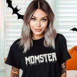 Coola Momster Drippy Script Roligt Mamma Halloween T Shirt<br><div class="desc">Förbered er inre "Coola Momster"! 🎃 Anpassa den här roligten Halloween-garantin med din egen tvilling. Hämta redo för stil! 👻 #CoolMomsterTee #HalloweenFun #MomsCostume</div>