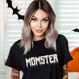 Coola Momster Drippy Script Roligt Mamma Halloween T Shirt