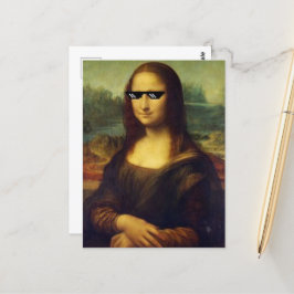Coola Mona Lisa med glasögon Leonardo Da Vinci Vykort