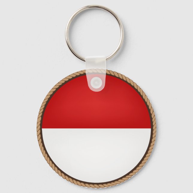 Coola Monaco Flagga Seal Nyckelring (Framsida)