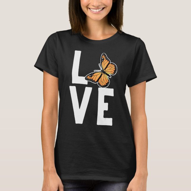Coola Monarch Butterfly Manar Women Lepidopterist  T Shirt (Framsida)