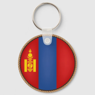 Coola Mongoliets Flagga Seal Nyckelring