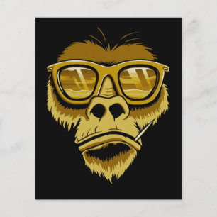 Coola Monkey Gorilla Modern poppmålning Flygblad