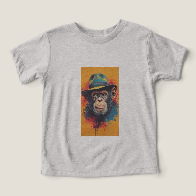 Coola Monkey-höggrafik T-Shirt (Design Framsida)