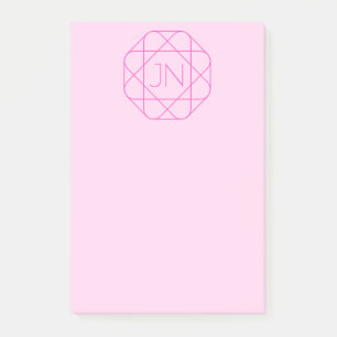 Coola Monogram, Hip Logotyp Stil Rosa och Magent Post-it Block