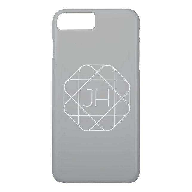 Coola Monogram, Hip Logotyp Stil Vibe | Grått & vi Case-Mate iPhone Skal (Baksida)