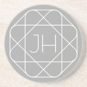 Coola Monogram, Hip Logotyp Stil Vibe Grått & vi Underlägg