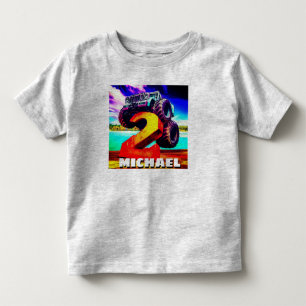 Coola Monster Lastbil 2:a födelsedagen T Shirt
