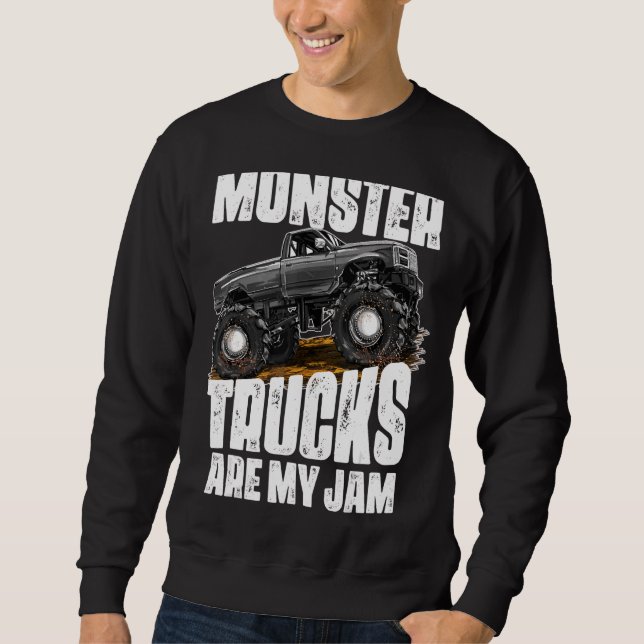 Coola Monster Lastbil är min Sylt 1 Lång Ärmad Tröja (Framsida)