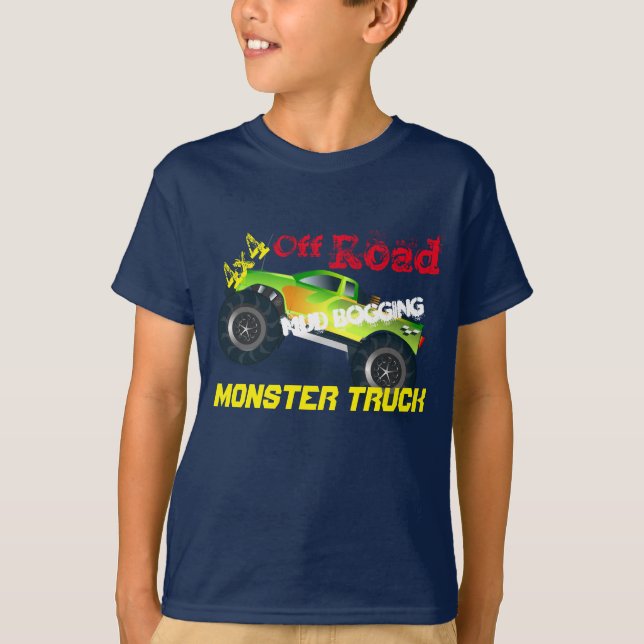 Coola Monster lastbil Tee Shirt (Framsida)