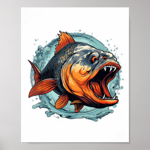 Coola monsterfiskar för piranhägarna _1  poster
