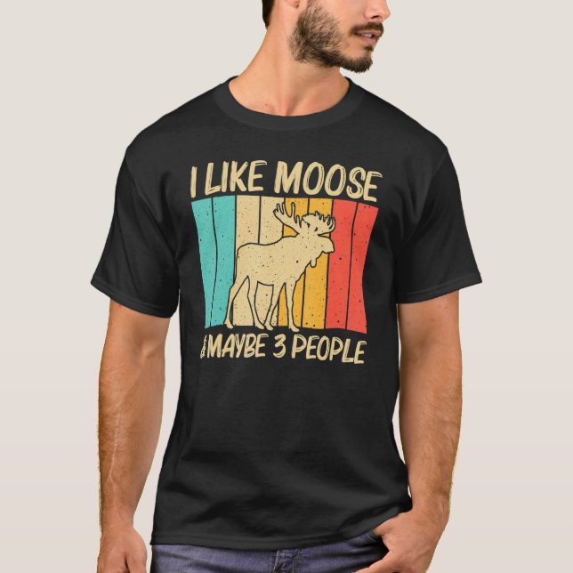 Coola Moose För manar Women Moose Hjort Bull Elk T Shirt (Framsida)