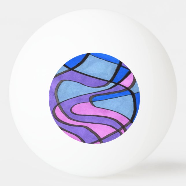 "Coola Morgon" Abstrakt Ping Pong Boll (Framsidan)